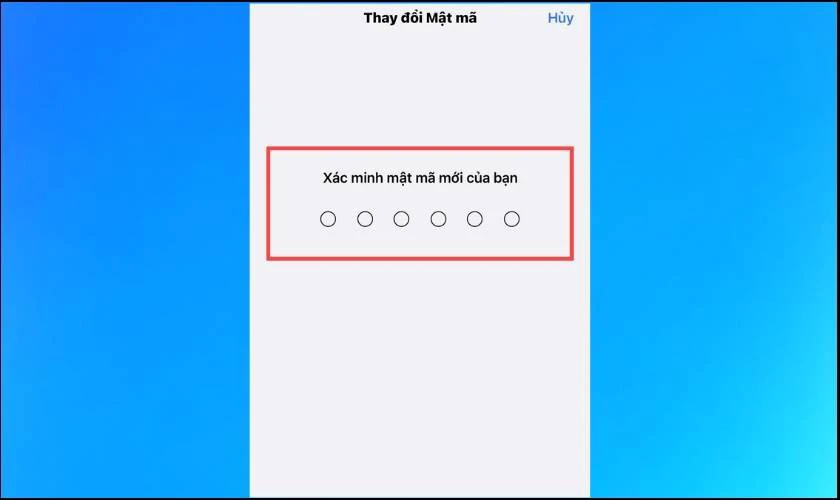 X&aacute;c nhận lần cuối để ho&agrave;n tất qu&aacute; tr&igrave;nh đổi mật khẩu tr&ecirc;n iPhone